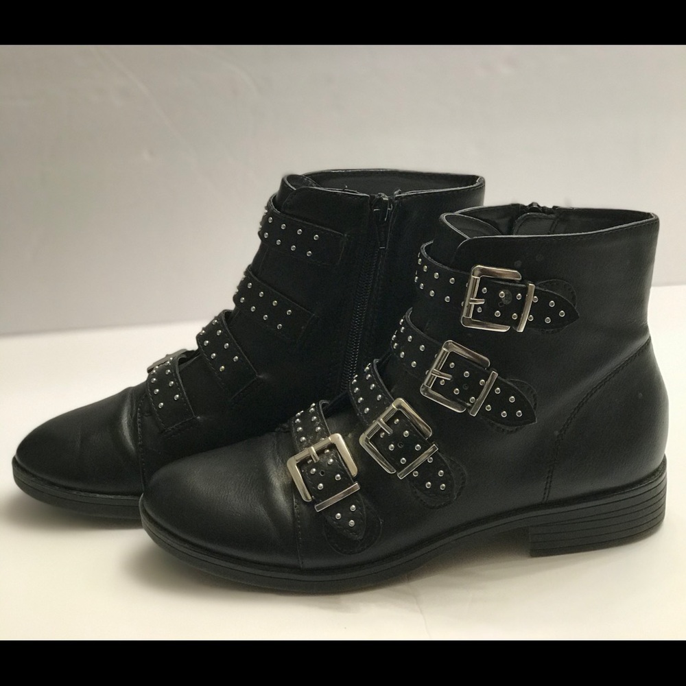Women’s Black Studded Ankle Boots